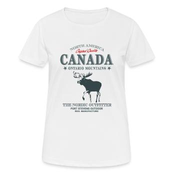 Canada - Moose - Elch - Frauen T-Shirt atmungsaktiv - Weiß - Vorne - AI Model Female 172 dark (172cm)