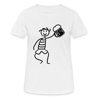 pichet de bière bière homme amusant octoberfest fê - T-shirt respirant Femme - blanc - Devant - AI Model Female 172 dark (172cm)