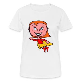 Kleine Superheldin - Frauen T-Shirt atmungsaktiv - Weiß - Vorne - AI Model Female 172 dark (172cm)