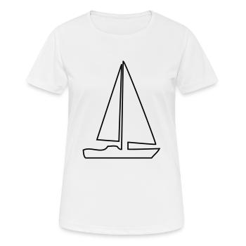 segelboot - Frauen T-Shirt atmungsaktiv - Weiß - Vorne - AI Model Female 172 dark (172cm)