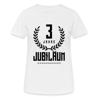 3 jahre jubilaeum kranz - Frauen T-Shirt atmungsaktiv - Weiß - Vorne - AI Model Female 172 dark (172cm)