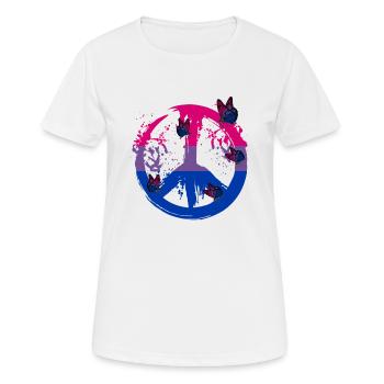 Bisexueller Schmetterlingsfrieden - Frauen T-Shirt atmungsaktiv - Weiß - Vorne - AI Model Female 172 dark (172cm)