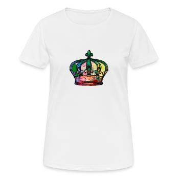 Couronne colorée - T-shirt respirant Femme - blanc - Devant - AI Model Female 172 dark (172cm)