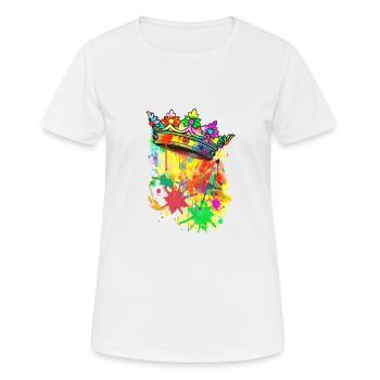 Couronne colorée - T-shirt respirant Femme - blanc - Devant - AI Model Female 172 dark (172cm)