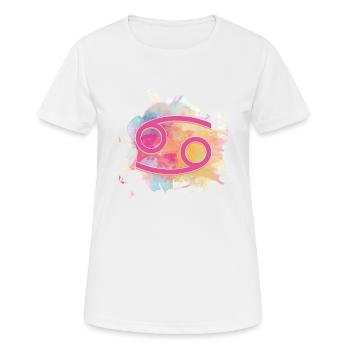 Krebs Sternzeichen - Frauen T-Shirt atmungsaktiv - Weiß - Vorne - AI Model Female 172 dark (172cm)