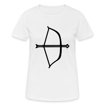 Pfeil und Bogen - Frauen T-Shirt atmungsaktiv - Weiß - Vorne - AI Model Female 172 dark (172cm)