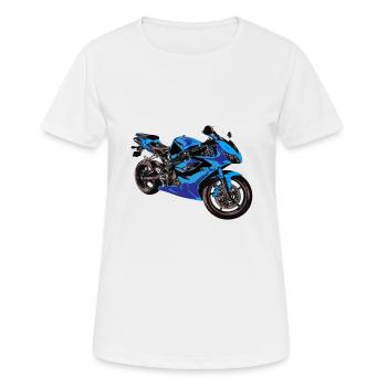 moto - T-shirt respirant Femme - blanc - Devant - AI Model Female 172 dark (172cm)