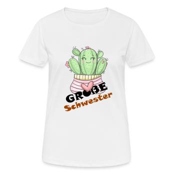 Große Schwester - Frauen T-Shirt atmungsaktiv - Weiß - Vorne - AI Model Female 172 dark (172cm)