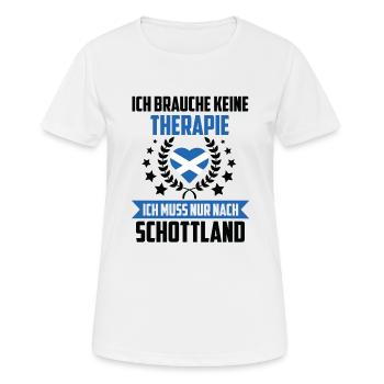 Brauche keine Therapie - Schottland Alba Herz - Frauen T-Shirt atmungsaktiv - Weiß - Vorne - AI Model Female 172 dark (172cm)