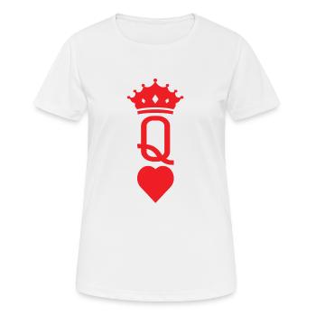 queen cards in large partner look - Women's Breathable T-Shirt - white - Front - AI Model Female 172 dark (172cm)