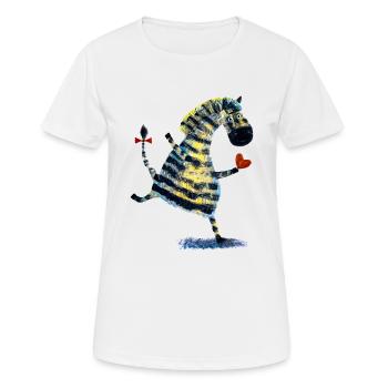 zèbre - T-shirt respirant Femme - blanc - Devant - AI Model Female 172 dark (172cm)