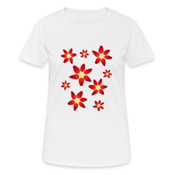 Fleurs, fleurs - T-shirt respirant Femme - blanc - Devant - AI Model Female 172 dark (172cm)