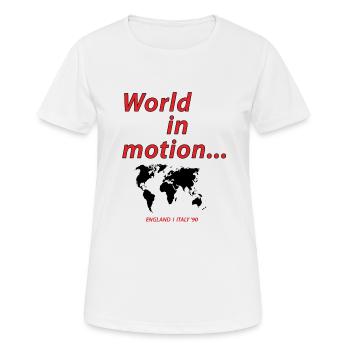 WORLD IN MOTION - Women's Breathable T-Shirt - white - Front - AI Model Female 172 dark (172cm)