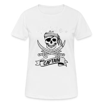 Pirates capitaine pirate pavillon pirate navigateur pirate - T-shirt respirant Femme - blanc - Devant - AI Model Female 172 dark (172cm)