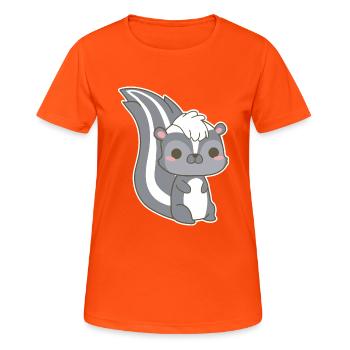 Putois - T-shirt respirant Femme - orange néon - Devant - AI Model Female 172 dark (172cm)