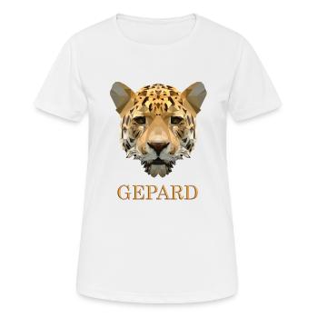 Cheetah With 3D font - Women's Breathable T-Shirt - white - Front - AI Model Female 172 dark (172cm)