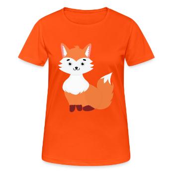 Renard - T-shirt respirant Femme - orange néon - Devant - AI Model Female 172 dark (172cm)