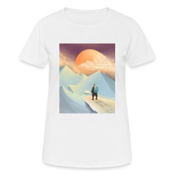 Thor geht nach Jotunheim - Frauen T-Shirt atmungsaktiv - Weiß - Vorne - AI Model Female 172 dark (172cm)