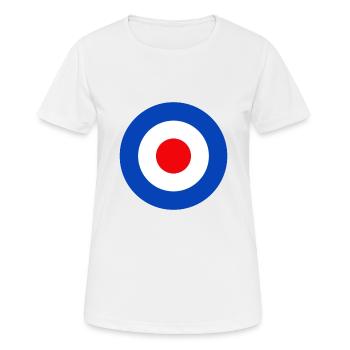 Mod-Emblem - Frauen T-Shirt atmungsaktiv - Weiß - Vorne - AI Model Female 172 dark (172cm)
