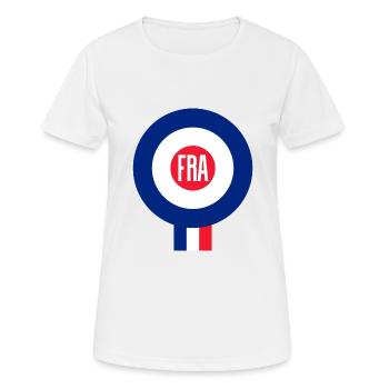 Frankreich - Frauen T-Shirt atmungsaktiv - Weiß - Vorne - AI Model Female 172 dark (172cm)