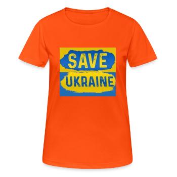 Ukraine - Women's Breathable T-Shirt - neon orange - Front - AI Model Female 172 dark (172cm)