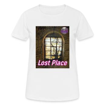 Mit uncutURBEX auf Lost Place Tour - Frauen T-Shirt atmungsaktiv - Weiß - Vorne - AI Model Female 172 dark (172cm)