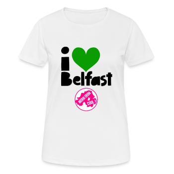 Belfast Nordirland - Frauen T-Shirt atmungsaktiv - Weiß - Vorne - AI Model Female 172 dark (172cm)