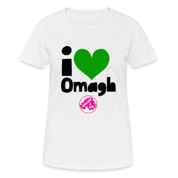 Omagh Tyrone Irlande du Nord - T-shirt respirant Femme - blanc - Devant - AI Model Female 172 dark (172cm)