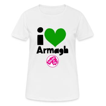 Armagh - T-shirt respirant Femme - blanc - Devant - AI Model Female 172 dark (172cm)