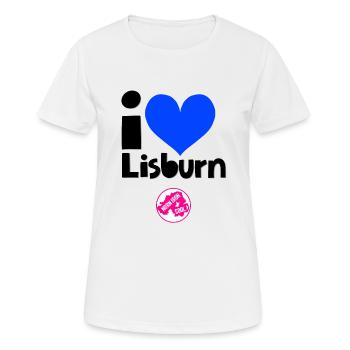 Lisburn Nordirland - Frauen T-Shirt atmungsaktiv - Weiß - Vorne - AI Model Female 172 dark (172cm)