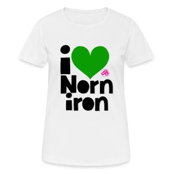 Ich liebe Nordirland - Frauen T-Shirt atmungsaktiv - Weiß - Vorne - AI Model Female 172 dark (172cm)