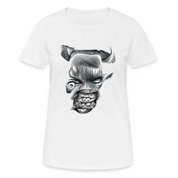Demon Face - Women's Breathable T-Shirt - white - Front - AI Model Female 172 dark (172cm)