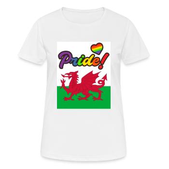 Pays de Galles LGBT Gay Pride Cardiff - T-shirt respirant Femme - blanc - Devant - AI Model Female 172 dark (172cm)