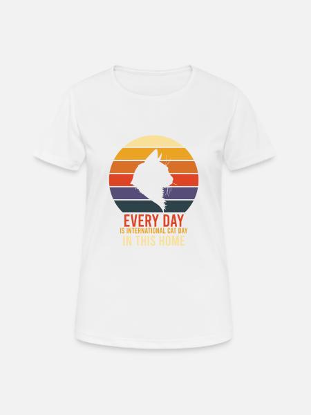 international cat day - Women's Breathable T-Shirt - white