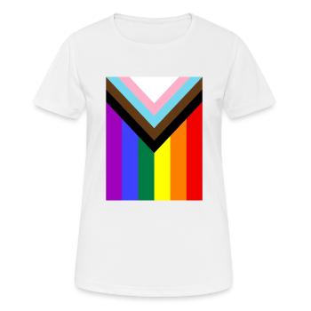 Rainbow Pride Flag - Women's Breathable T-Shirt - white - Front - AI Model Female 172 dark (172cm)