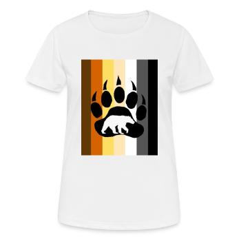Homosexuelle Bärenflagge - Frauen T-Shirt atmungsaktiv - Weiß - Vorne - AI Model Female 172 dark (172cm)