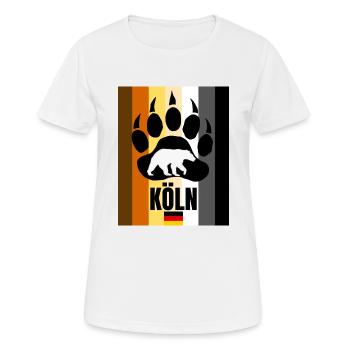 Köln Bear Gay - Women's Breathable T-Shirt - white - Front - AI Model Female 172 dark (172cm)