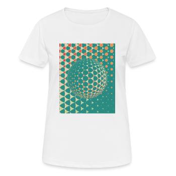 globe - T-shirt respirant Femme - blanc - Devant - AI Model Female 172 dark (172cm)