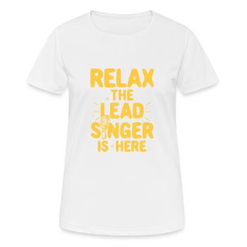 Chanteur - T-shirt respirant Femme - blanc - Devant - AI Model Female 172 dark (172cm)