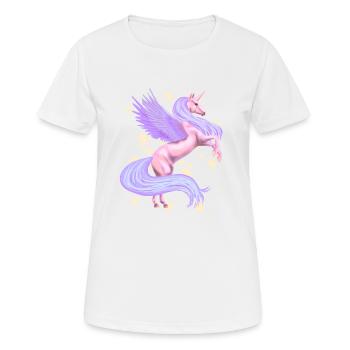 Licorne enchanteresse rose et violette - T-shirt respirant Femme - blanc - Devant - AI Model Female 172 dark (172cm)