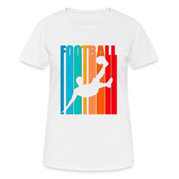 Fußballspieler - Frauen T-Shirt atmungsaktiv - Weiß - Vorne - AI Model Female 172 dark (172cm)