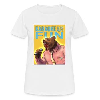 Karaoké! - T-shirt respirant Femme - blanc - Devant - AI Model Female 172 dark (172cm)
