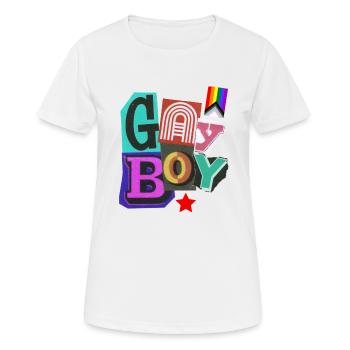 Gay Boy tee - Women's Breathable T-Shirt - white - Front - AI Model Female 172 dark (172cm)