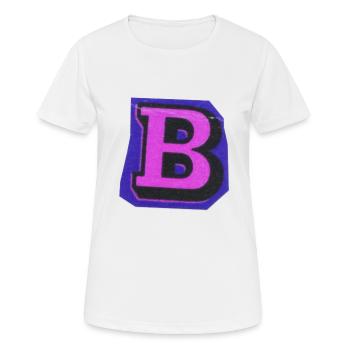 Typography Letter B - Women's Breathable T-Shirt - white - Front - AI Model Female 172 dark (172cm)