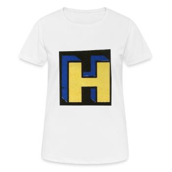 Lettre H - T-shirt respirant Femme - blanc - Devant - AI Model Female 172 dark (172cm)