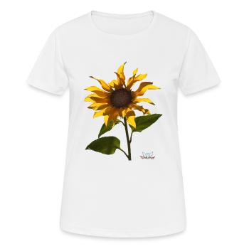 Bloomed sunflower - TShirtAngel.de - Women's Breathable T-Shirt - white - Front - AI Model Female 172 dark (172cm)