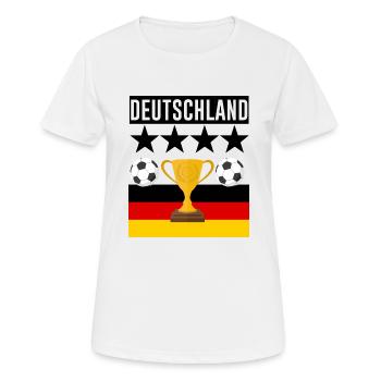 Germany - Women's Breathable T-Shirt - white - Front - AI Model Female 172 dark (172cm)