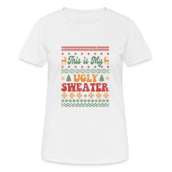 This is my ugly - Women's Breathable T-Shirt - white - Front - AI Model Female 172 dark (172cm)