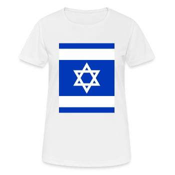 Israël - T-shirt respirant Femme - blanc - Devant - AI Model Female 172 dark (172cm)