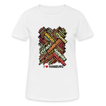 Hambourg - T-shirt respirant Femme - blanc - Devant - AI Model Female 172 dark (172cm)